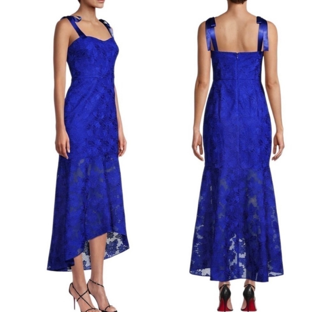 Aidan Mattox Lace High-Low Midi Dress Size 14 NWT